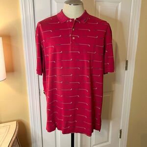GUC Men's Vintage Ralph Lauren Polo Golf Club Print Red Shirt Size XL